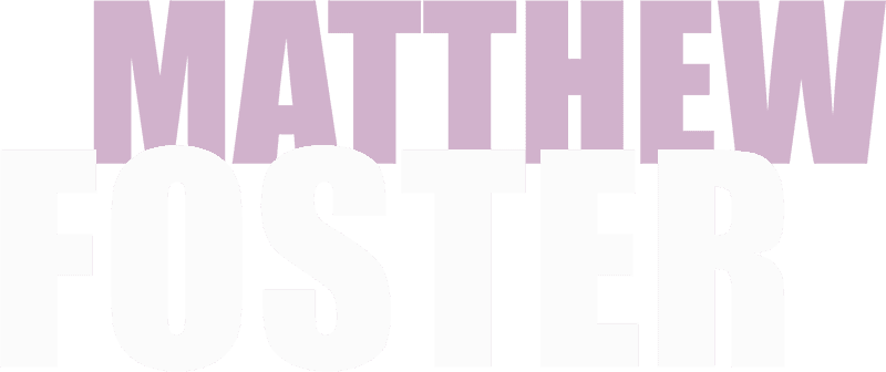 Matthew Foster Photography logo in pink and white