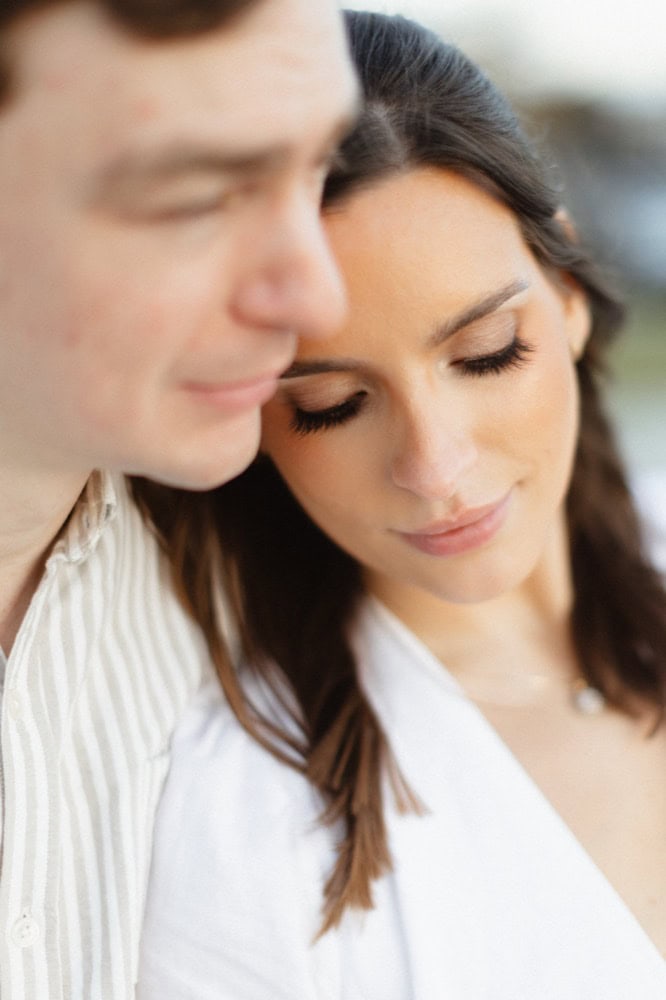 Close-up of a bride and groom at a New Orleans wedding.