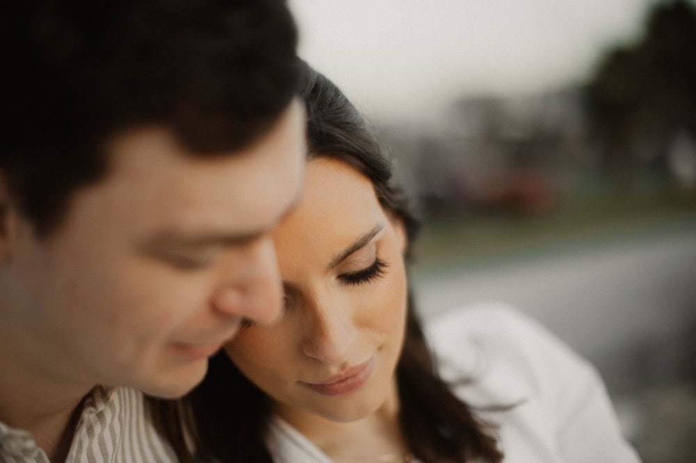 Couple close-up shot by New Orleans wedding photographer Matthew Foster.