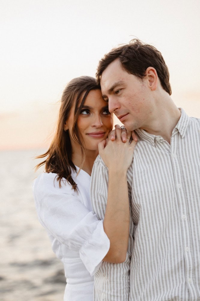 Couple portrait at sunset by New Orleans wedding photographer Matthew Foster.